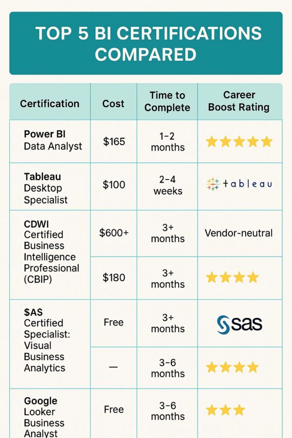 Best Business Intelligence Certification A Complete Guide