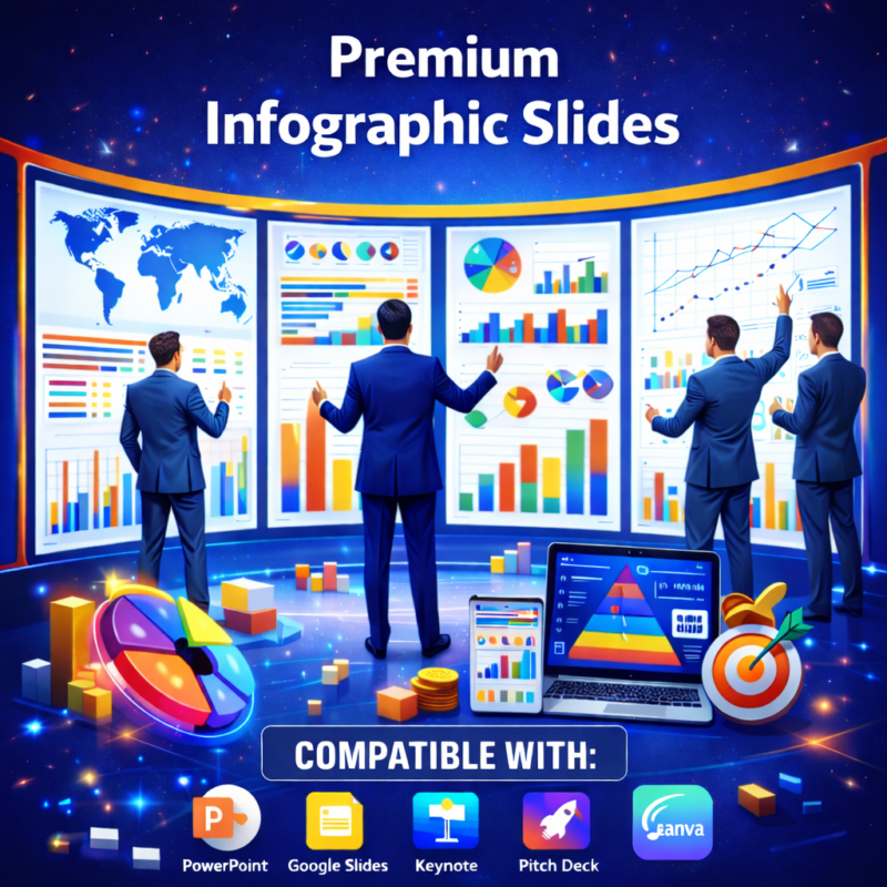 25K+ Premium Infographic Slides and 20K+ Vector Icons